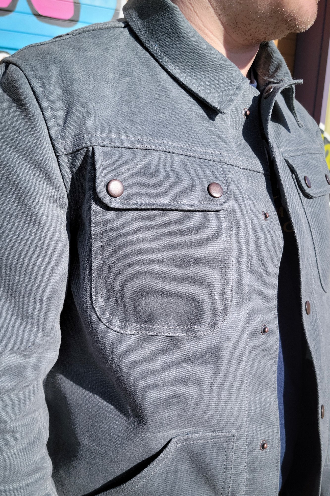 Ranger Jacket - 20oz. Slate Waxed Canvas Large