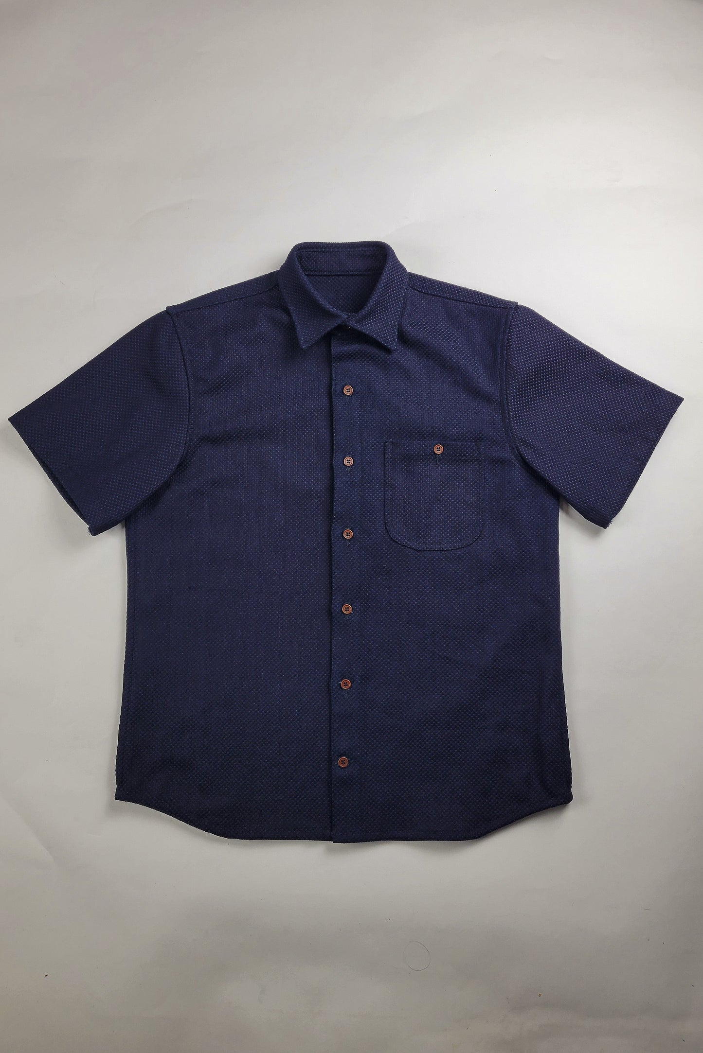 Short Sleeve Shirt - 12oz. Indigo Sashiko