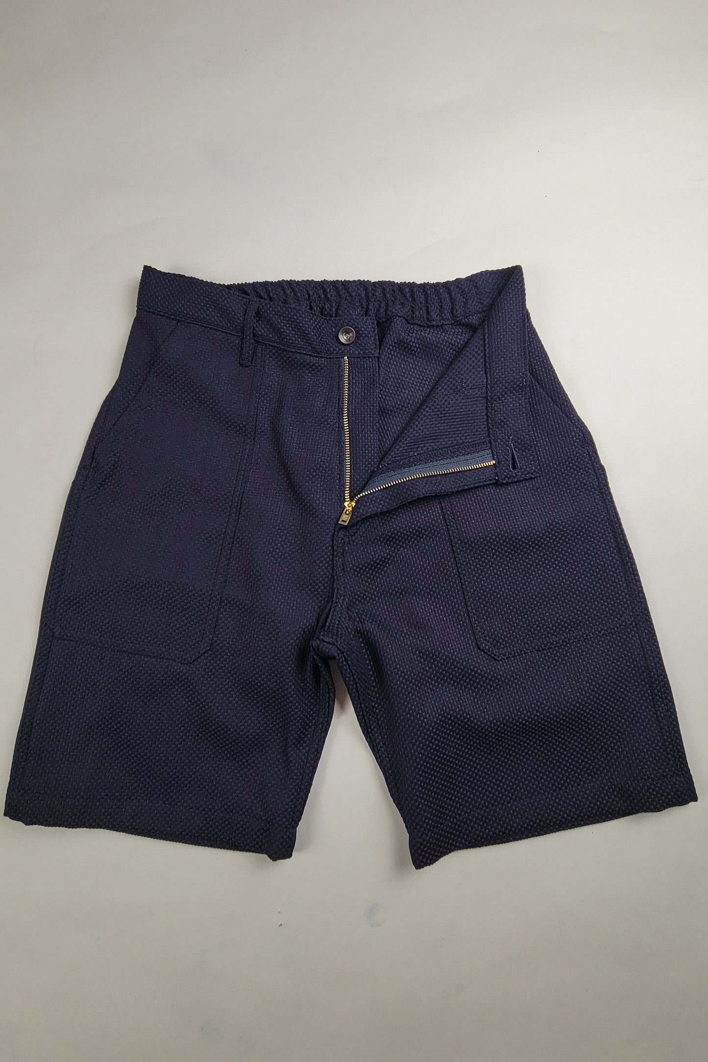 Fatigue Shorts - 12oz. Indigo Sashiko Size Exchange Small