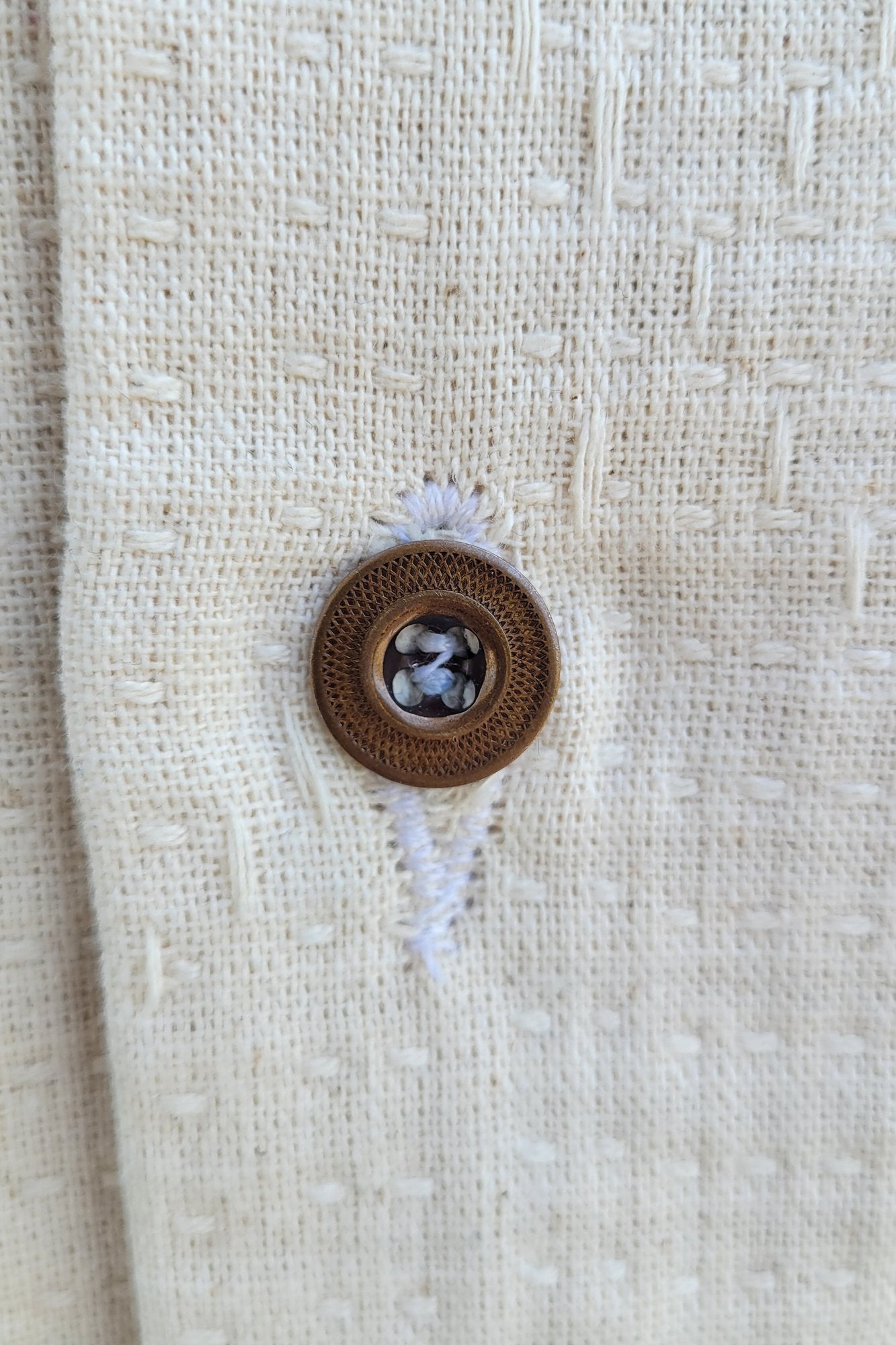 Camp Collar Shirt - Japanese Ecru Sashiko
