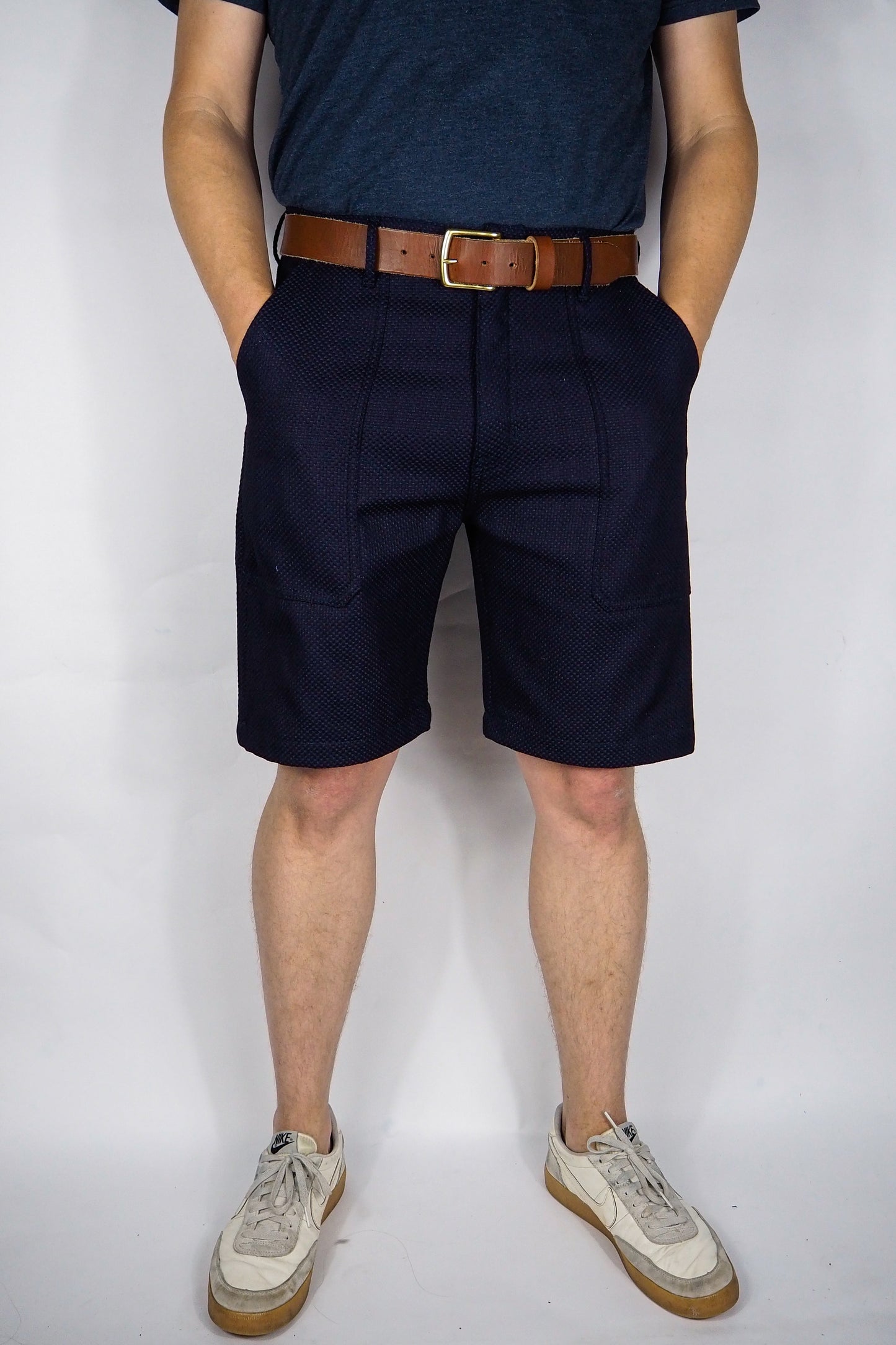 Fatigue Shorts - 12oz. Indigo Sashiko Size Exchange Small