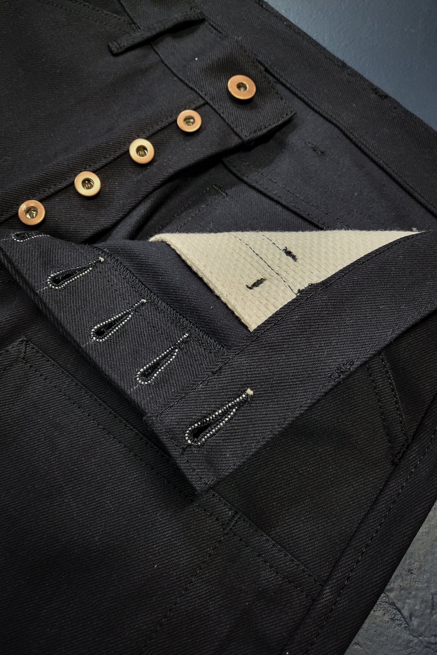 Work Pants - 13.5oz. Vidalia Mills Black Selvedge
