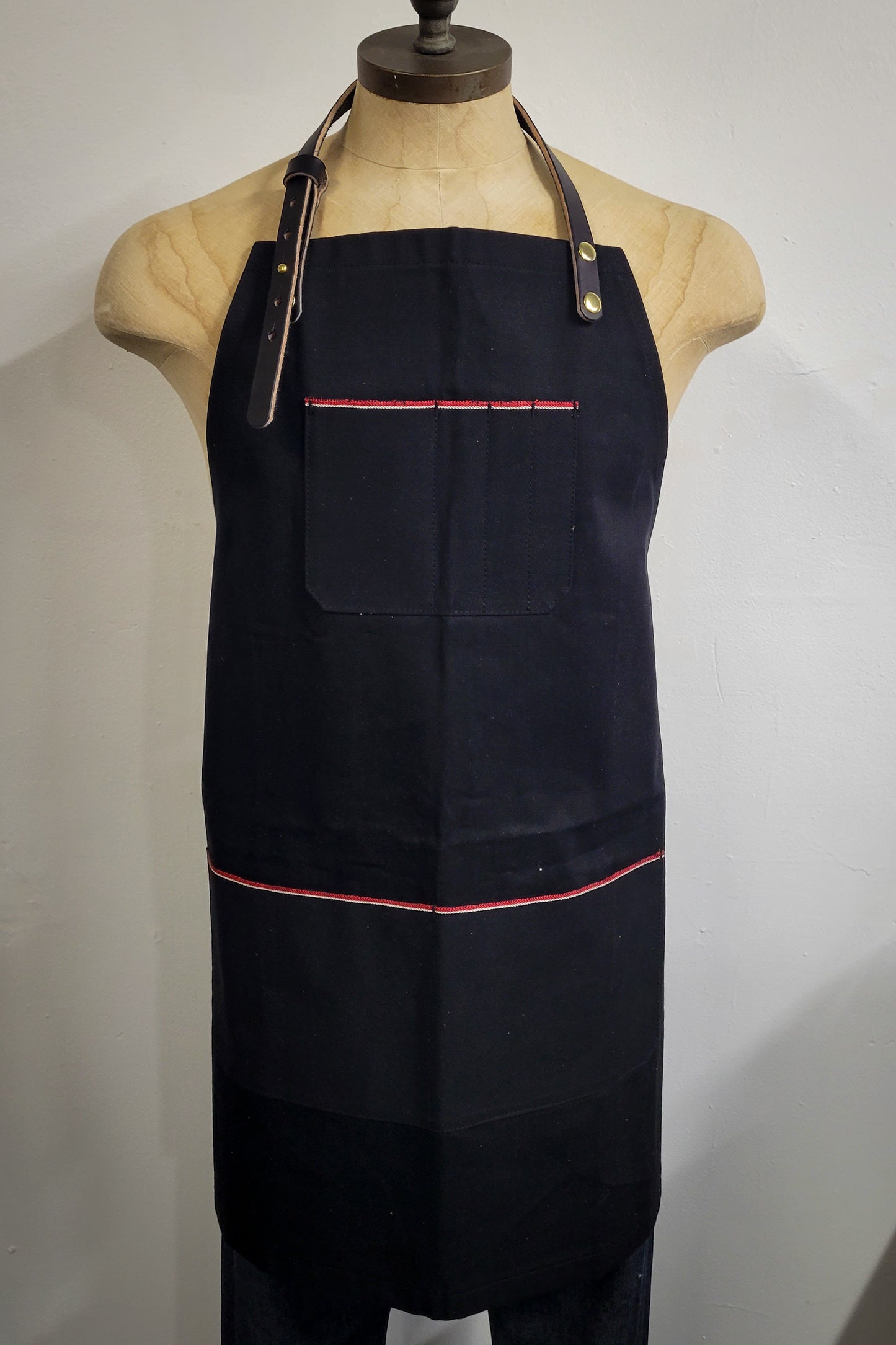 Selvedge Apron - 13.5oz. Vidalia Mills Black Denim