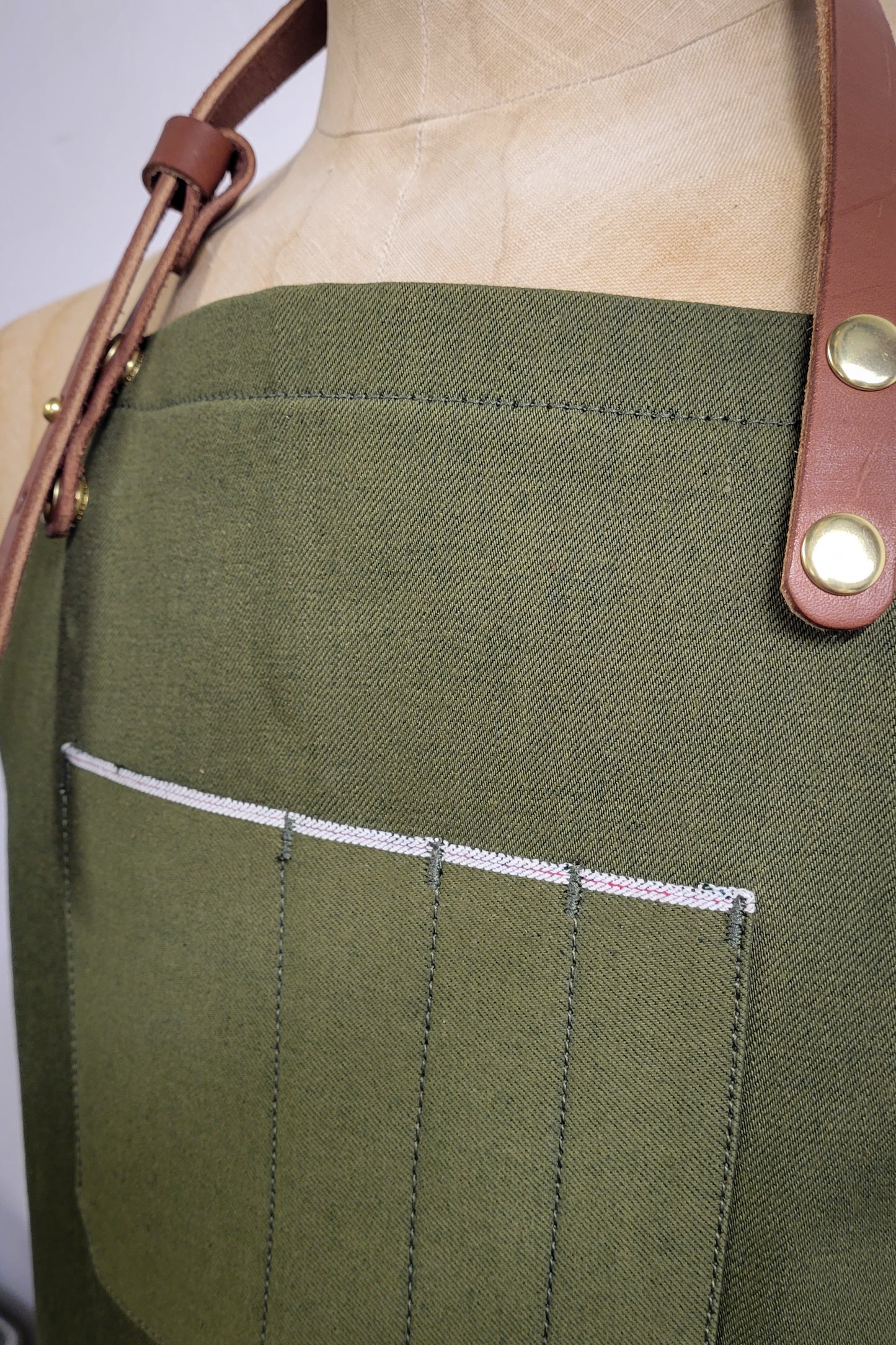 Selvedge Apron - 13.5oz. Japanese Green Denim