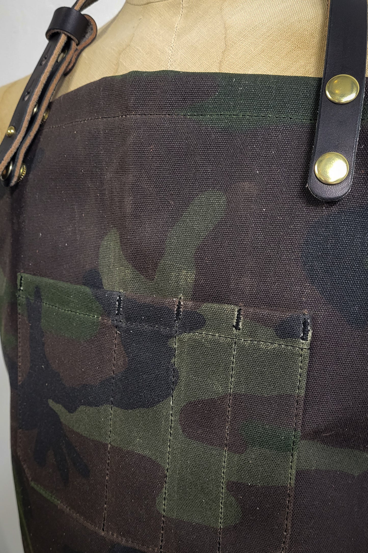 Canvas Apron - 16oz. Camo Waxed Canvas