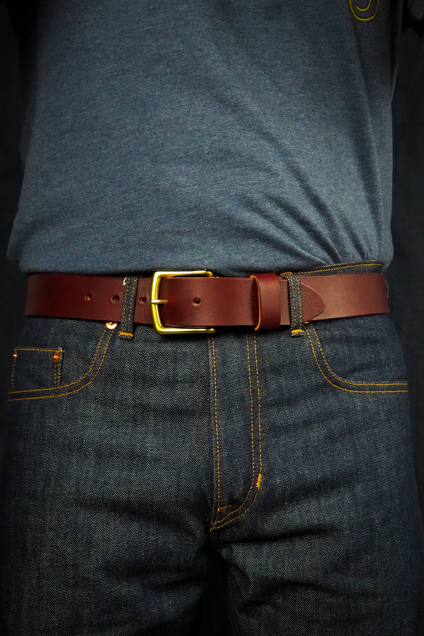 Leather Belt - Burgundy