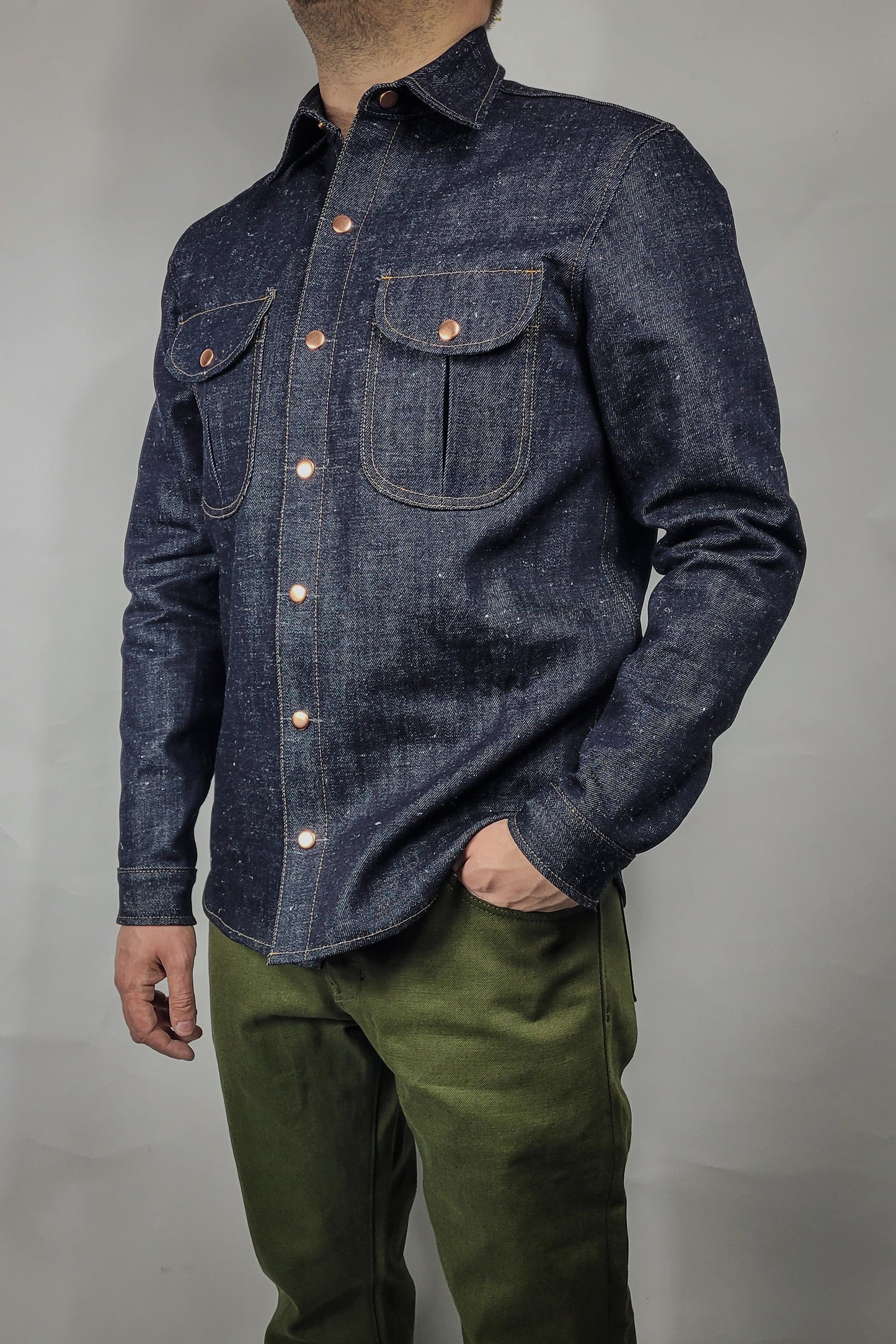 Engineer Shirt - 14oz. Nihon Menpu Hemp Selvedge