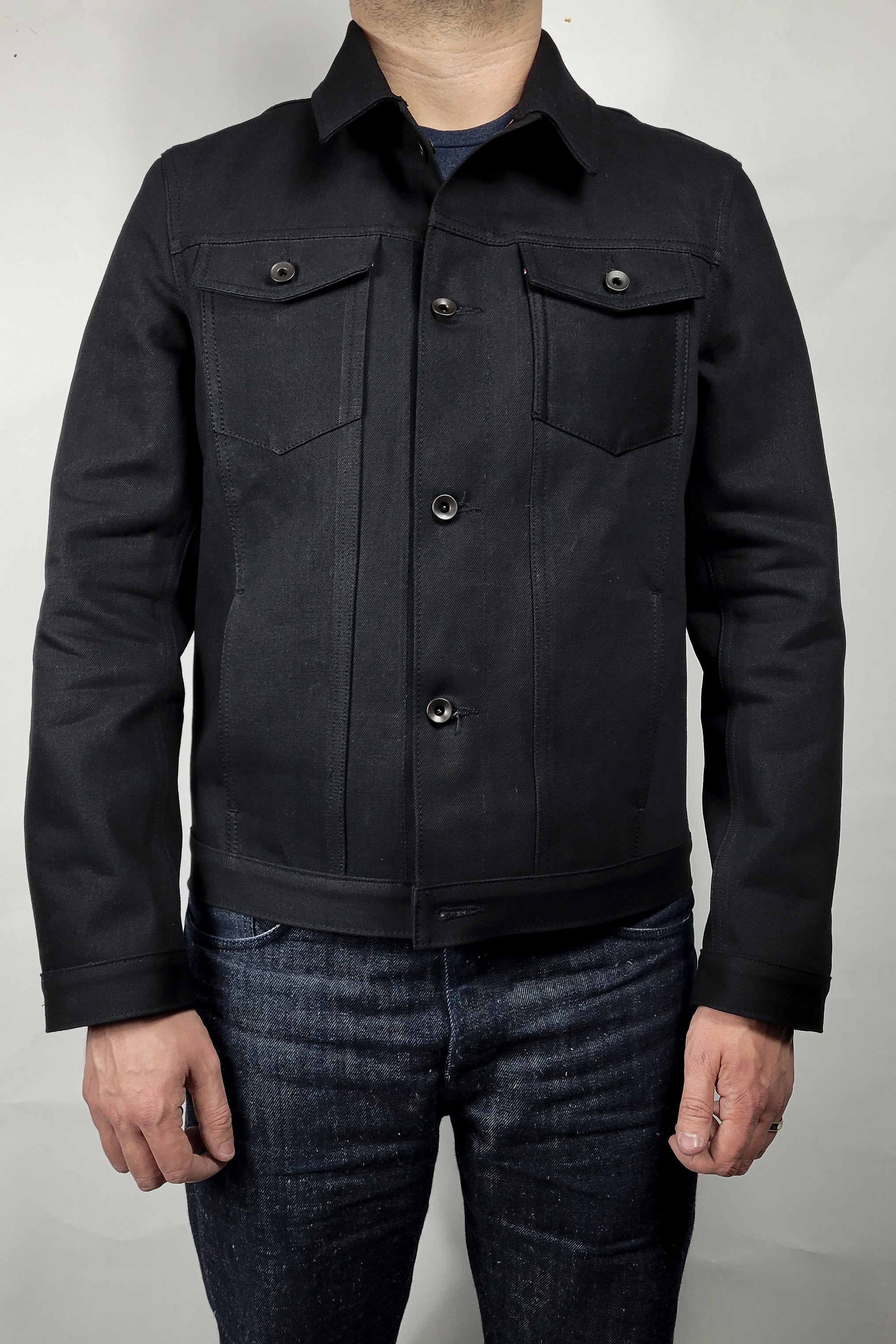 Selvedge Jacket - 13.5oz Vidalia Mills Black – Skinner American Goods