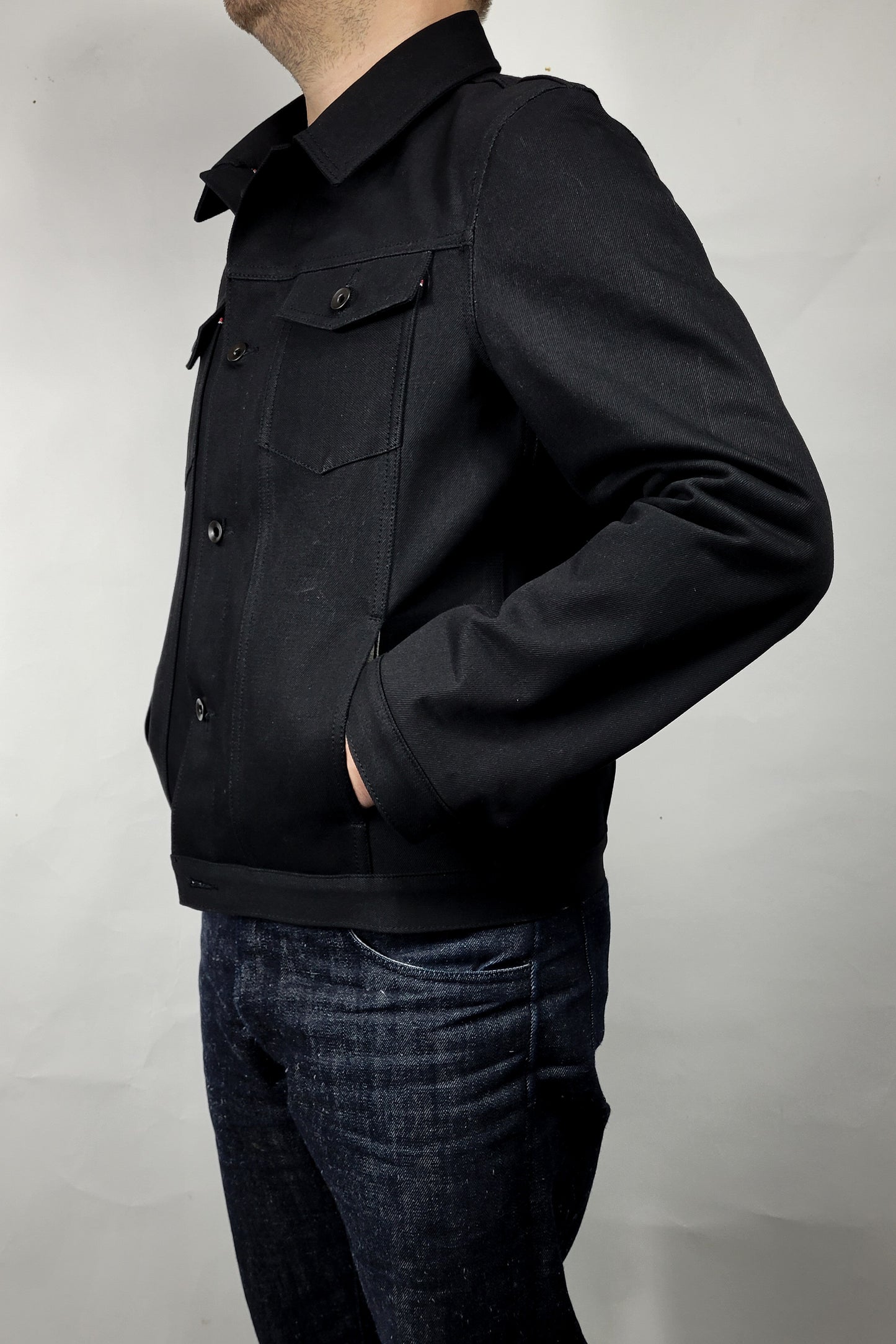 Selvedge Jacket - 13.5oz Vidalia Mills Black