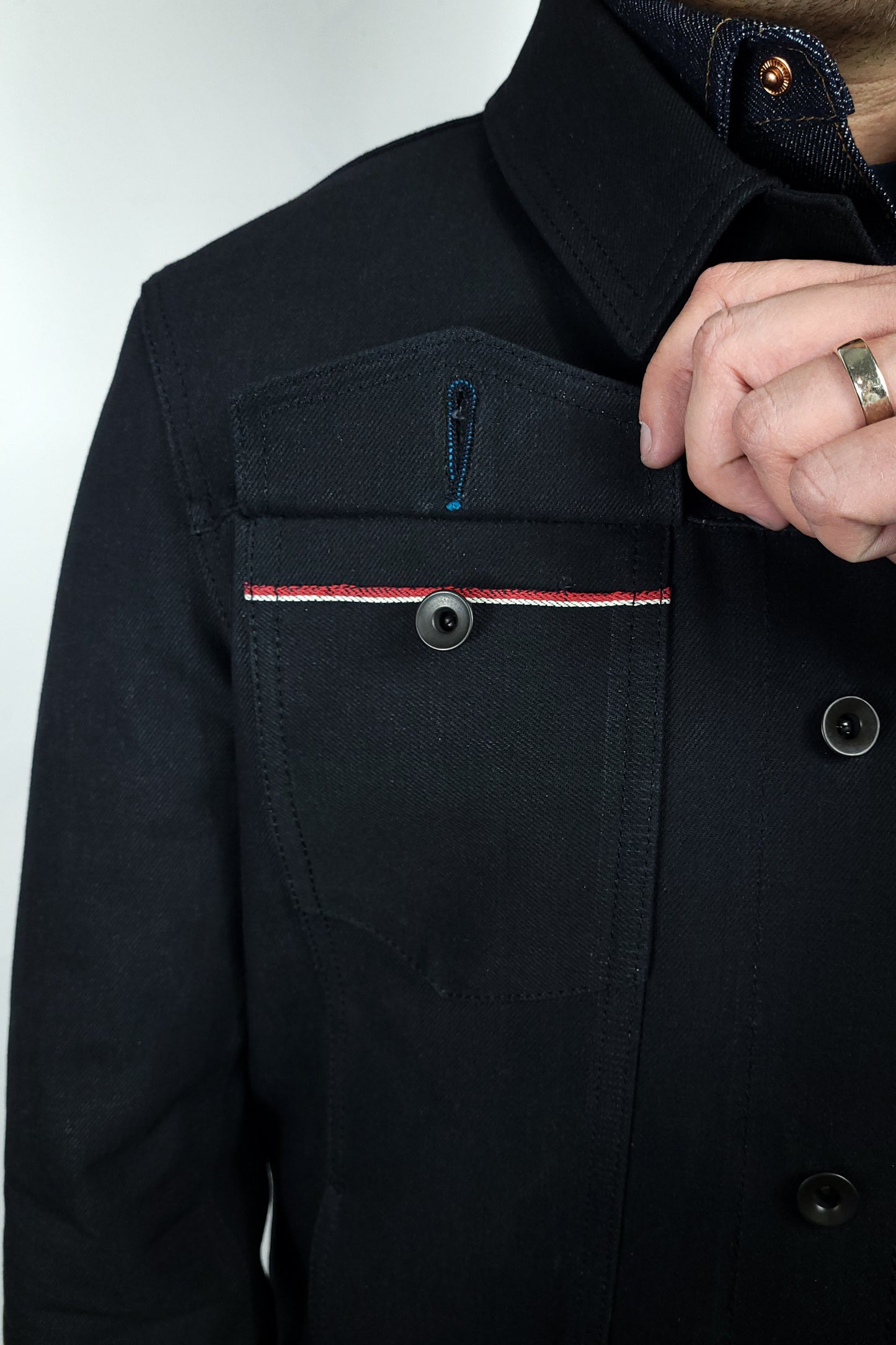 Selvedge Jacket - 13.5oz Vidalia Mills Black