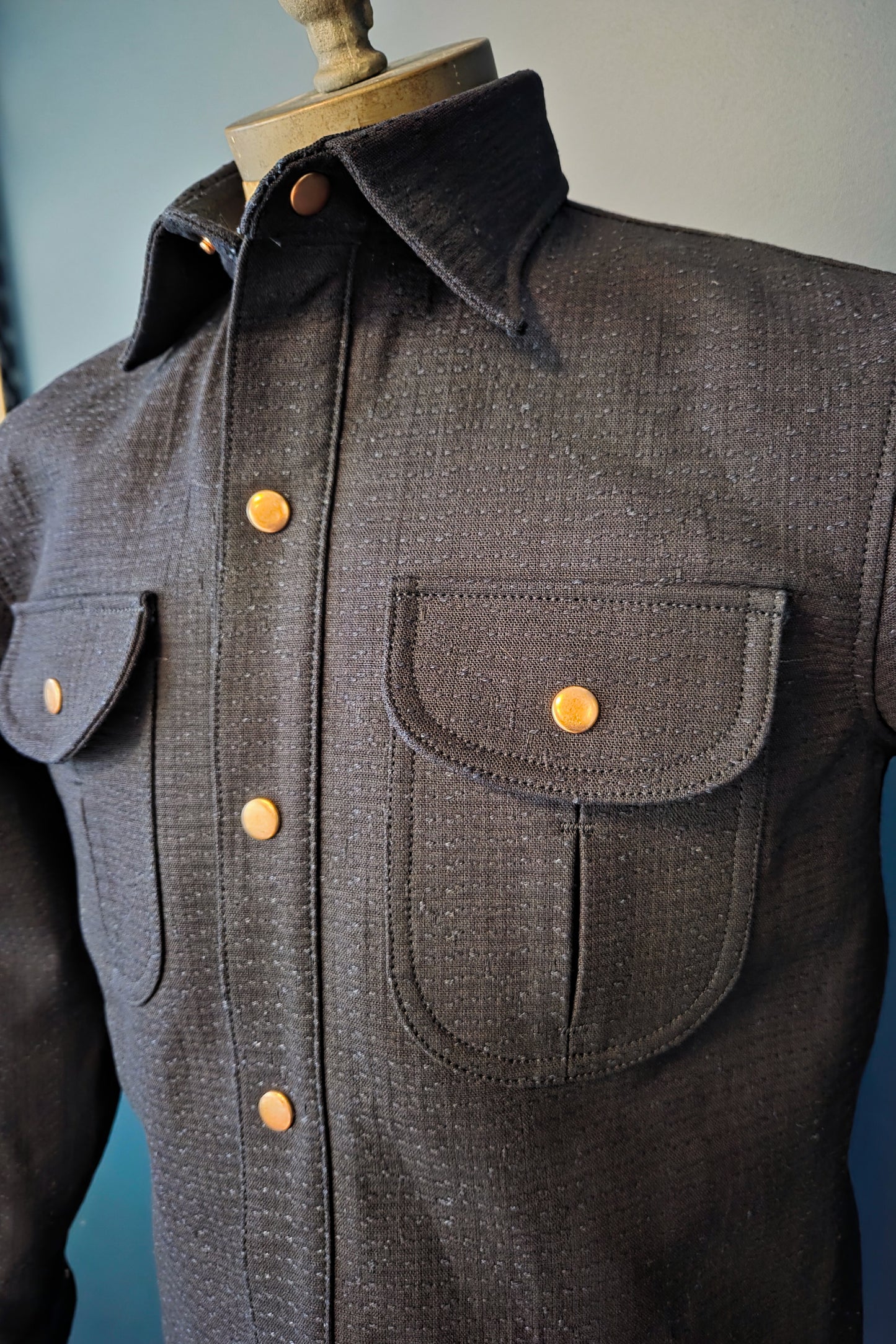 Engineer Shirt - 13oz. Indigo Sashiko