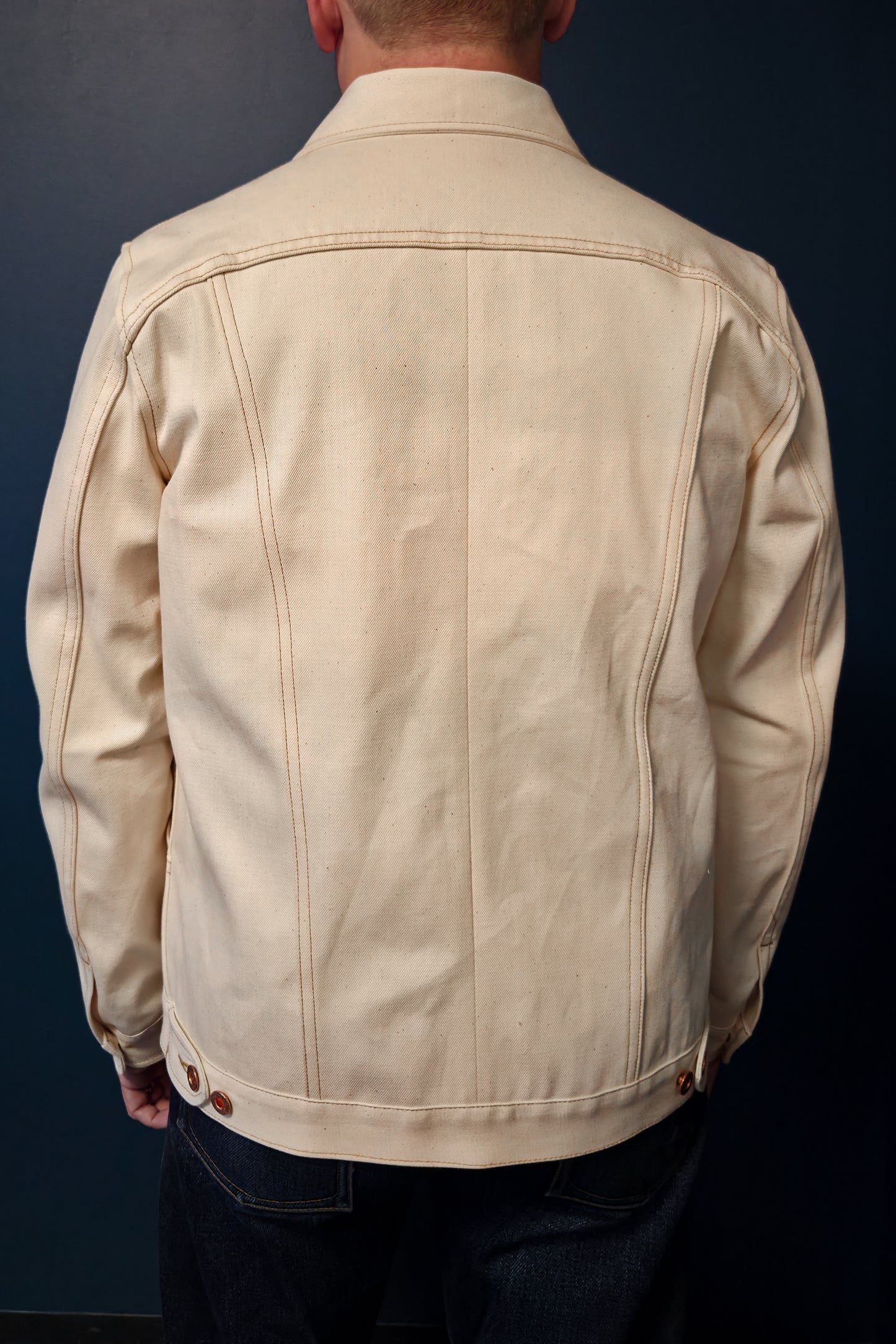 Scout Jacket - 13oz. Ecru Japanese Selvedge Denim