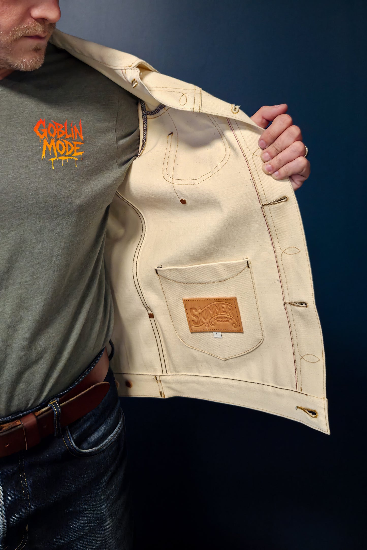 Scout Jacket - 13oz. Ecru Japanese Selvedge Denim