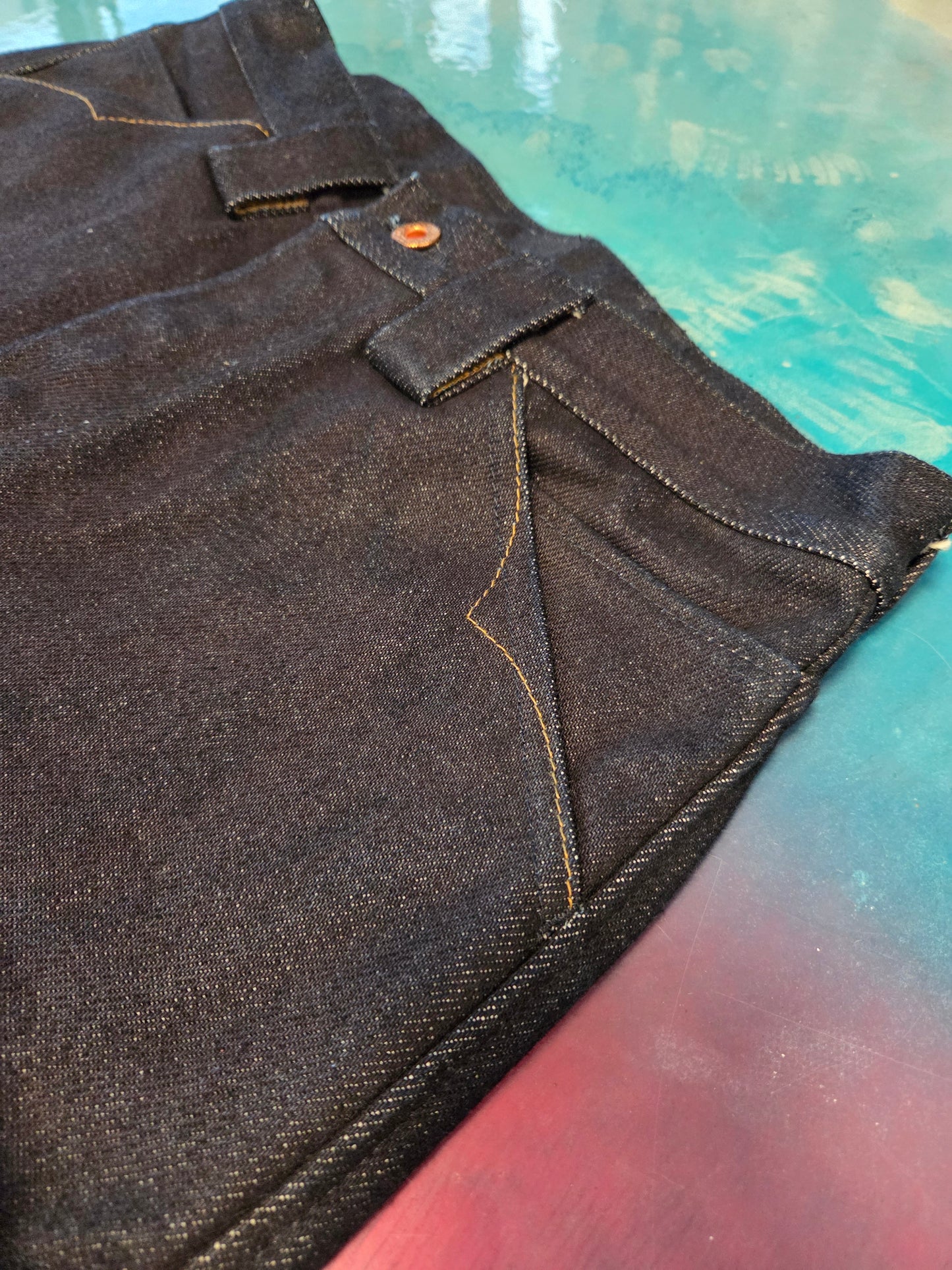 Casual Denim Pants - 22oz. Japanese Indigo Selvedge 32 x 34 wash sample