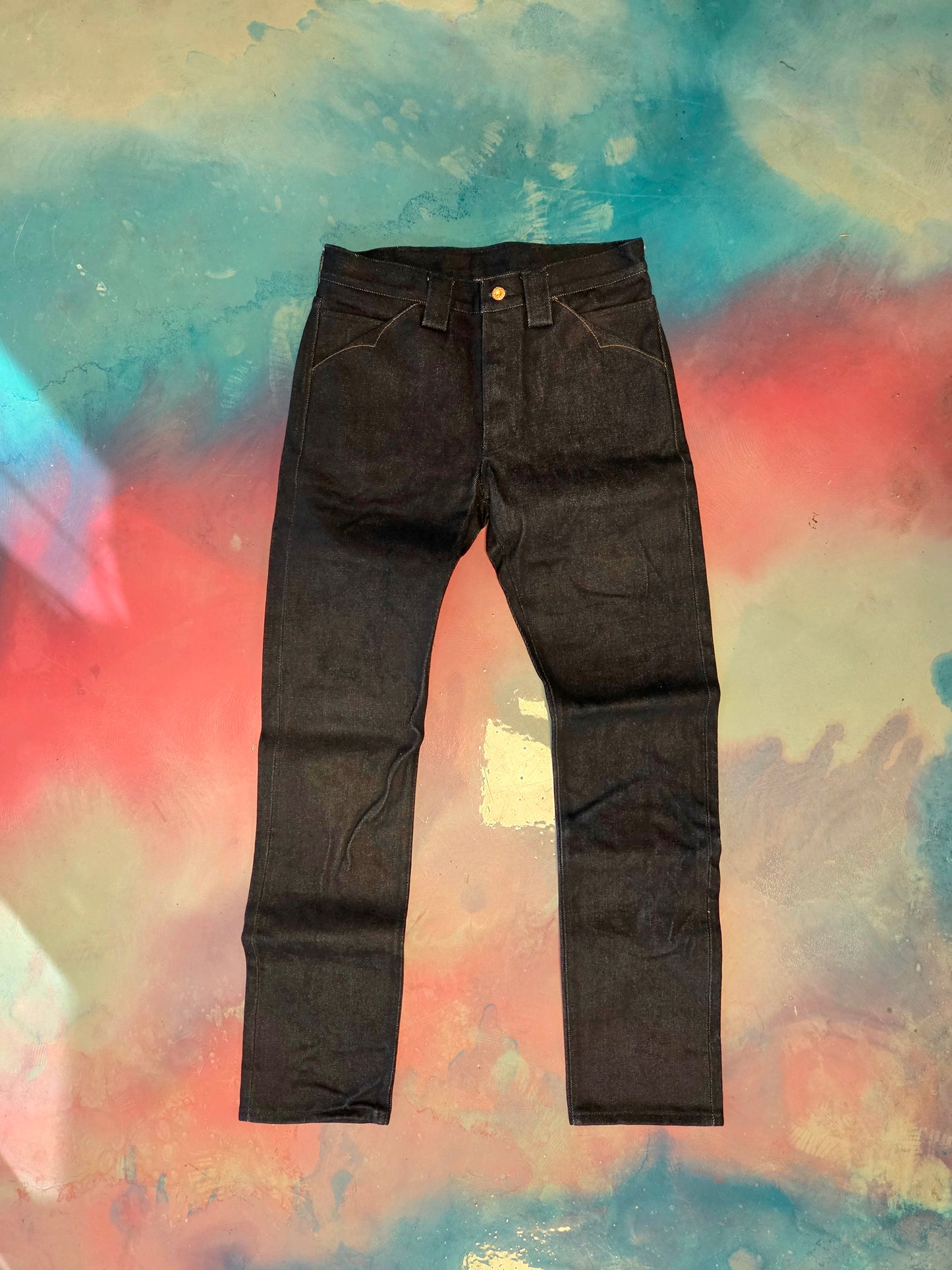 Casual Denim Pants - 22oz. Japanese Indigo Selvedge 32 x 34 wash sample